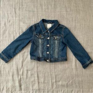 Childrens Place Jean Jacket Girls Small Size 5/6 Blue Denim Nova Wash